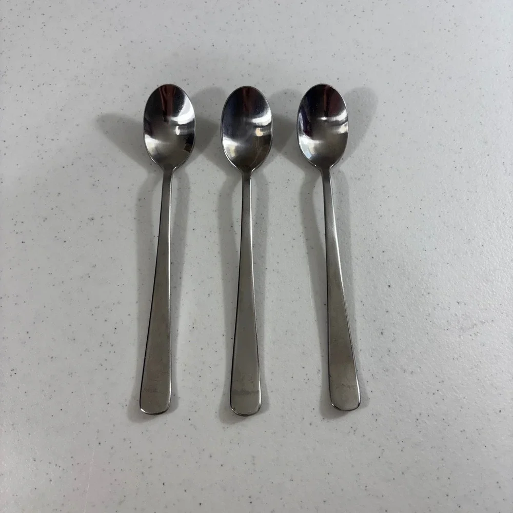 IKEA 22185 Stainless Steel Long Handle Iced Tea Spoons Set of 3 Silver Flatware
